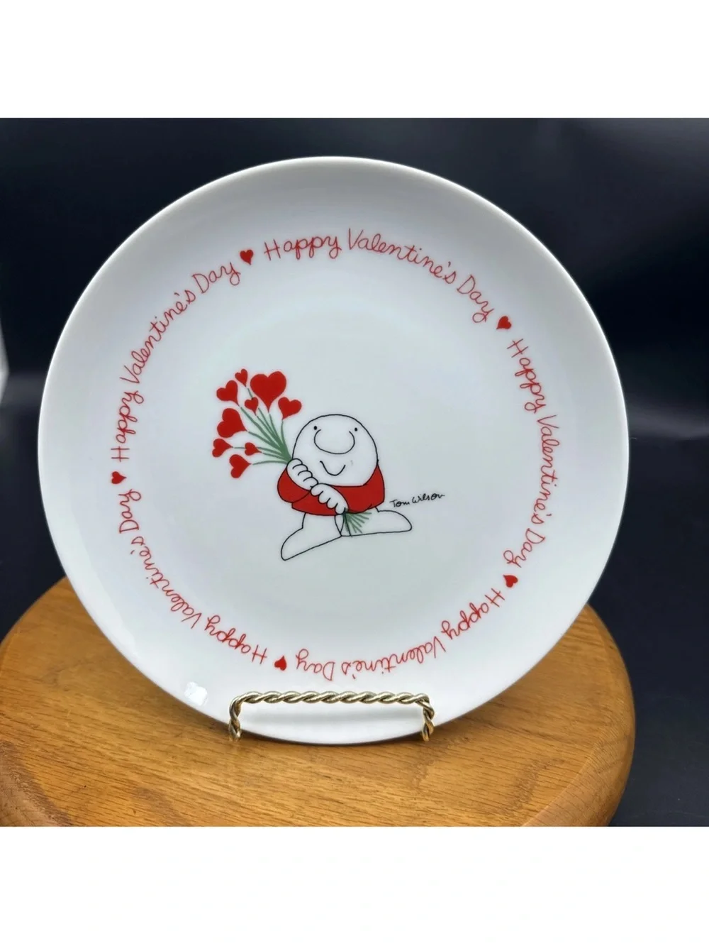 Happy Valentines Day Here's To Love Ziggy by Tom Wilson Porcelain Plate 1979